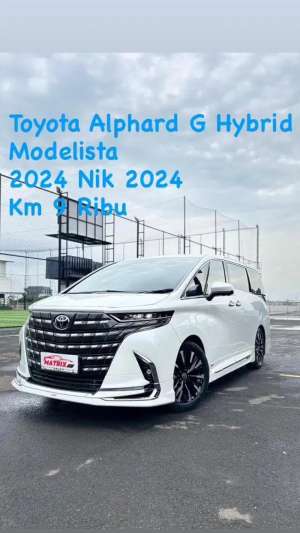Jual bekas Toyota Alphard G Hybrid modelista Nik 2024 White on black Siap pakai,lokasi di Jakarta Pusat