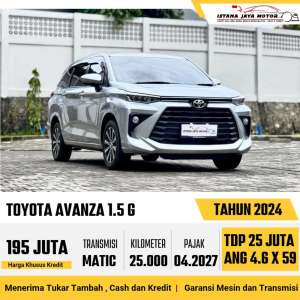 Jual bekas TOYOTA AVANZA 1.5 G 2024,lokasi di Jakarta Utara