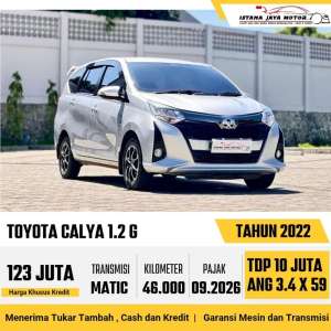 Jual bekas Toyota Calya G AT th 2022 istana jaya motor,lokasi di Jakarta Barat