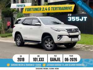 Jual bekas Toyota Fortuner 2.4 G At 4x4 Tertradrive 2019 Putih,lokasi di Jakarta Pusat