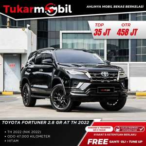Jual bekas Toyota Fortuner 2.8 GR 2022 Hitam,lokasi di Tangerang Kab.