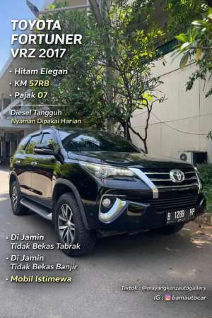 Jual bekas Toyota Fortuner VRZ 2017 km antik mobil cantik,lokasi di Jakarta Utara