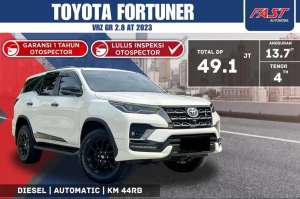 Jual bekas TOYOTA FORTUNER VRZ GR 2023 2.8 AT LOW KM.44RBPAJAK PANJANG,lokasi di Makassar Kota