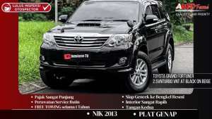 Jual bekas Toyota Grand Fortuner 2.5VNTurbo VNT AT 2013,lokasi di Jakarta Selatan