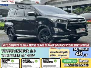 Jual bekas TOYOTA INNOVA 2.0 VENTURER AT 2017,lokasi di Bekasi Kab.