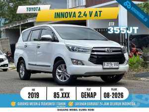 Jual bekas Toyota Innova 2.4 V AT 2019 Super White,lokasi di Jakarta Selatan