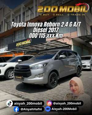 Jual bekas Toyota Innova Reborn 2.4 G AT 2017 Diesel,lokasi di Medan Kota