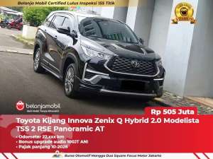 Jual bekas Toyota Innova Zenix Q Hybrid 2.0 Modelista 2024 2025 AUDIO 100JT AN,lokasi di Jakarta Selatan