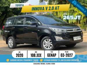 Jual bekas Toyota Kijang Innova V 2.0 AT 2020 Hitam 2021,lokasi di Jakarta Selatan