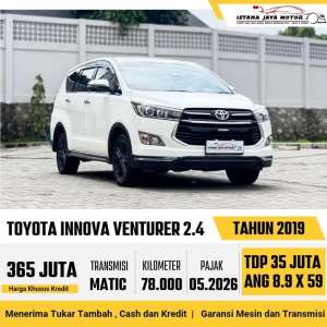 Jual bekas Toyota Kijang innova venturer 2.4 at 2019,lokasi di Jakarta Barat