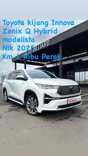 Jual bekas Toyota kijang innova Zenix Q Hybrid modelista nik 2025 white Siap paka,lokasi di Jakarta Pusat