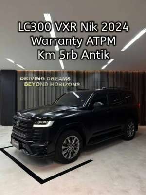 Jual bekas Toyota Land Cruiser LC300 VXR 2024 LC Hitam Km5rb D9MT,lokasi di Jakarta Barat