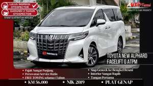 Jual bekas Toyota New Alphard Facelift G ATPM NIK 2019 White On Beige,lokasi di Jakarta Utara