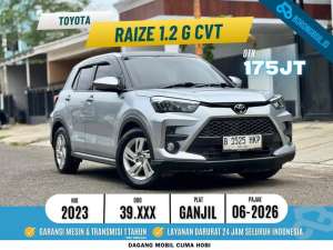 Jual bekas Toyota Raize 1.2 G CVT 2023 Silver Metalic 2024 rocky,lokasi di Tangerang Selatan Kota