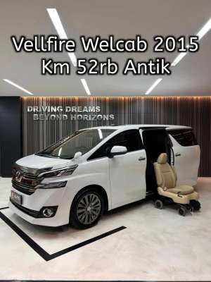 Jual bekas Toyota Vellfire Alphard 2.5 Welcab 2015 Putih Wellcab Wheelchair B5SHM,lokasi di Jakarta Selatan