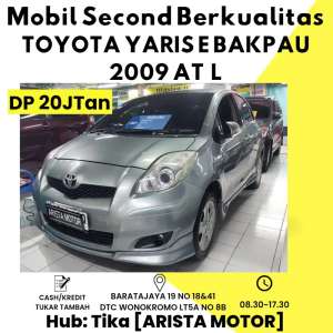 Jual bekas Toyota Yaris 1.5 E Bapkau 2009 AT Silver Dp Minjm Wa Tika,lokasi di Surabaya Kota