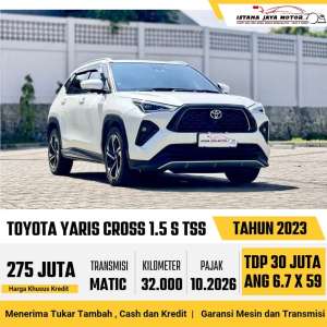Jual bekas Toyota Yaris Cross S CVT TSS AT th 2023 istana jaya motor,lokasi di Jakarta Timur