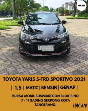 Jual bekas TOYOTA YARIS S TRD SPORTIVO 1.5 AT 2021,lokasi di Tangerang Kota
