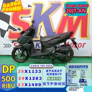Jual bekas vario 160 2023 dp500 garansi mesin 6 bulan cash credit,lokasi di Jakarta Timur