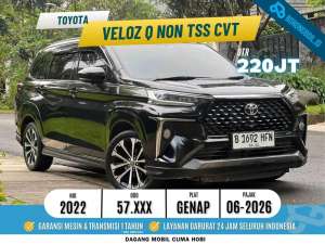 Jual bekas Veloz Q Cvt Non Tss 2022 Hitam,lokasi di Tangerang Kota