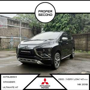 Jual bekas VERY LOW KM Mitsubishi Xpander Ultimate AT Bensin 2018 Hitam,lokasi di Jakarta Utara