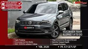 Jual bekas VW Tiguan Allspace 1.4 TSI CKD Pemk 2021 Indium Gray On Black NIK 2020,lokasi di Jakarta Barat
