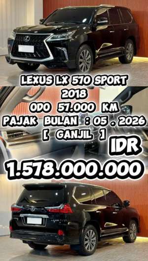 Jual bekas WARRANTY 3 YEARLEXUS LX570 SPORT 4X4 AT 2018 SIAP PAKAI,lokasi di Jakarta Selatan