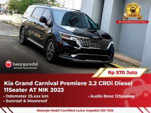 Jual bekas WARRANTYKia Grand Carnival 2.2 CRDi Diesel AT Hitam 20232024,lokasi di Bekasi Kota