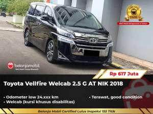 Jual bekas WELCABToyota Vellfire 2.5 G AT 20182019,lokasi di Jakarta Barat