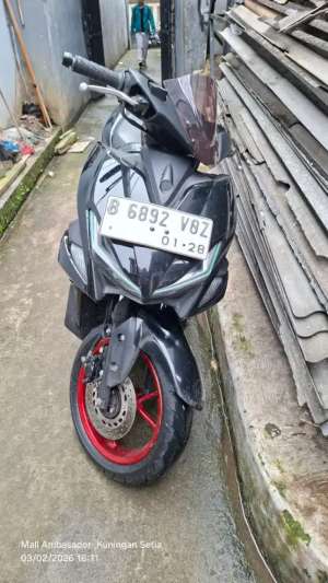 Jual bekas YAMAHA AEROX 155 BLACK STNK BPKB,lokasi di Jakarta Timur