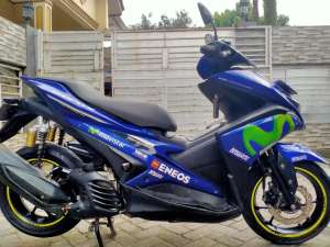 Jual bekas Yamaha Aerox lengkap sehat mesin segel keterangan detail dibawah,lokasi di Tangerang Kab.