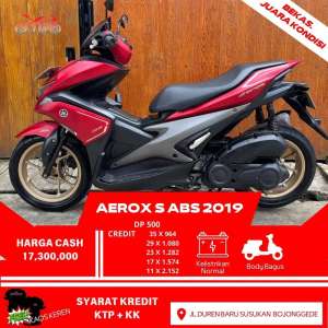 Jual bekas YAMAHA AEROX S ABS 2019 KEYLES PAJAK PANJANG HARGA TERMURAH,lokasi di Bekasi Kota