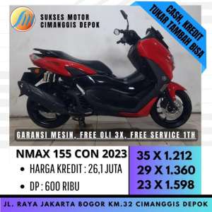 Jual bekas YAMAHA NEW NMAX 155 CON 2023 DP 600 DI SUKSES MOTOR ANGSURAN RINGAN,lokasi di Jakarta Timur