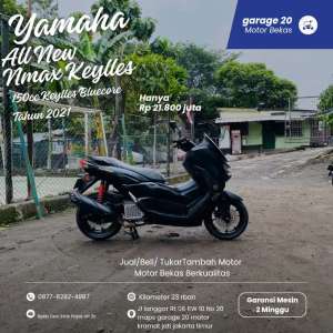 Jual bekas Yamaha Nmax 155cc Keylles Non Abs Bluecore Tahun 2021,lokasi di Jakarta Timur