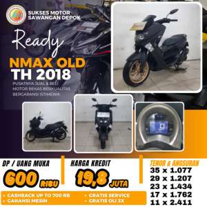 Jual bekas YAMAHA NMAX OLD 155 TH 2018 UNIT MULUS BERGARANSI DI SUKSES MOTOR,lokasi di Jakarta Barat