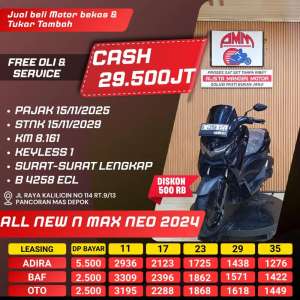 Jual bekas ALL NEW NMAX NEO 2024 CASHKREDIT ALISTA,lokasi di Depok Kota