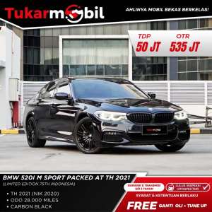 Jual bekas BERGARANSI BMW 520I G30 TAHUN 2020 HITAM,lokasi di  