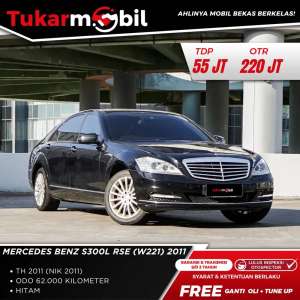 Jual bekas BERGARANSI MERC BENZ S300L RSE W221 TAHUN 2011 HITAM LOW KM,lokasi di  