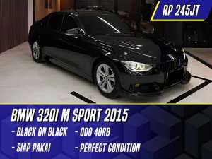 Jual bekas BMW 320i M Sport 2015 NIK 2014 Black Hitam 320 i MSport,lokasi di  