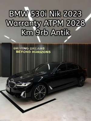 Jual bekas BMW 530i G30 Opulence LCI AT 2023 Hitam Km9rb,lokasi di  