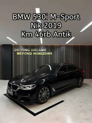 Jual bekas BMW 530i M-Sport AT 2020 Hitam B119STR Km46rb Nik 2019,lokasi di Jakarta Selatan