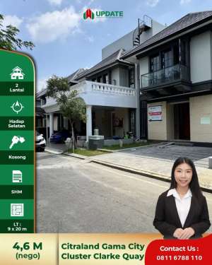 Citraland Gama City Cluster Clarke Quay lokasi di Medan Kota, tersedia melalui melalui situs Olx