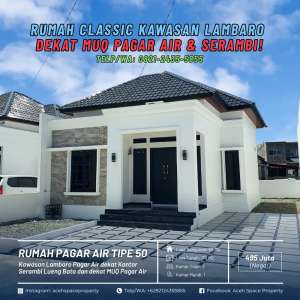 Dijual Rumah Classic di Pagar Air Kawasan Lambaro - Hunian Nyaman Idaman Semua Orang lokasi di Banda Aceh Kota, tersedia melalui melalui situs Olx