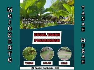 Dijual Tanah Pekarangan Luas Dekat Kota Mojokerto lokasi di Mojokerto Kab., tersedia melalui melalui situs Olx