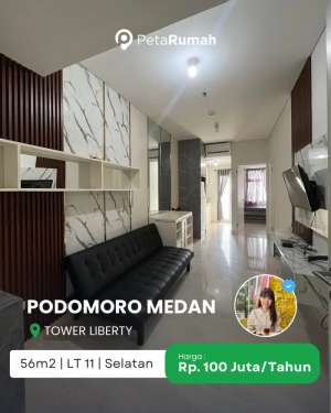 DISEWA APARTEMEN PODOMORO TOWER LIBERTY lokasi di Medan Kota, tersedia melalui melalui situs Olx