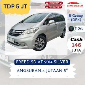Jual bekas DP 5 Juta Freed SD AT 2014 Silver Ac Double,lokasi di  