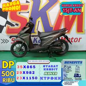 Jual bekas DP 500rb Honda beat deluxe smartkey th 2025 cashcredit,lokasi di Jakarta Timur