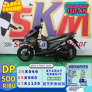 Jual bekas DP 500rb Honda beat street 2025 cashcredit,lokasi di Depok Kota