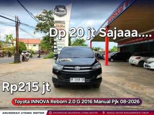 Jual bekas Dp20jt INNOVA Reborn G 2016 MT istimewa,lokasi di  