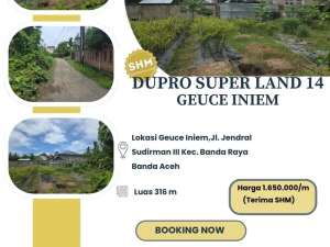 DUPRO SUPER LAND 14- GEUCE INIEM lokasi di Banda Aceh Kota, tersedia melalui melalui situs Olx